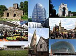 Leicester landmarks montage